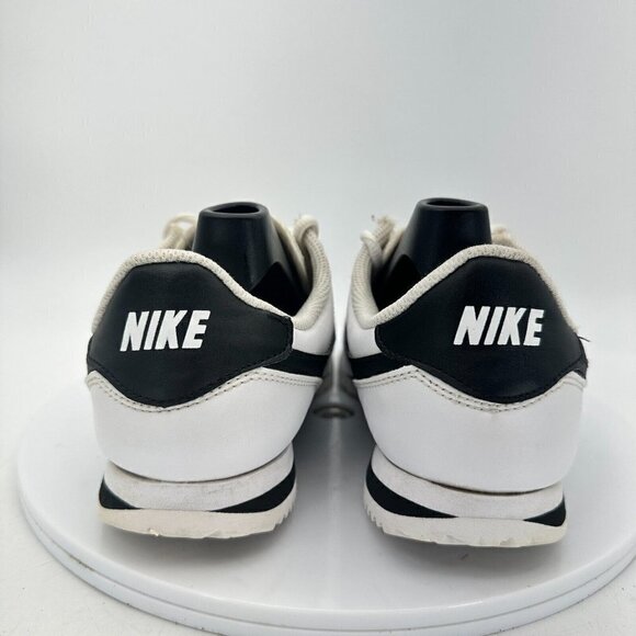 Nike Classic Cortez Leather White Black Youth Shoes 904764-102 Size 6.5Y EU 39 - Picture 6 of 14